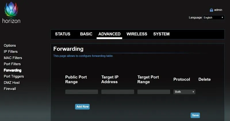 Konfiguracja port forward UPC